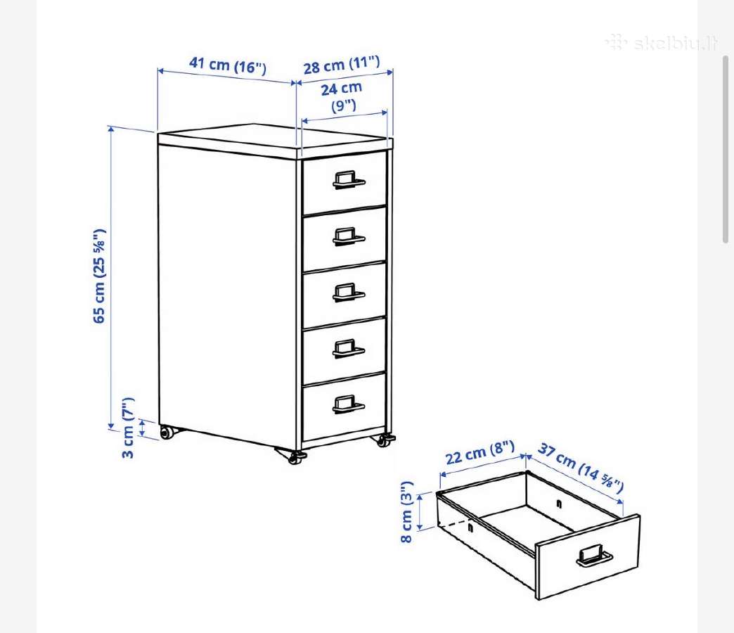 Ikea Helmer stalčių komoda - nuotraukos Nr. 4