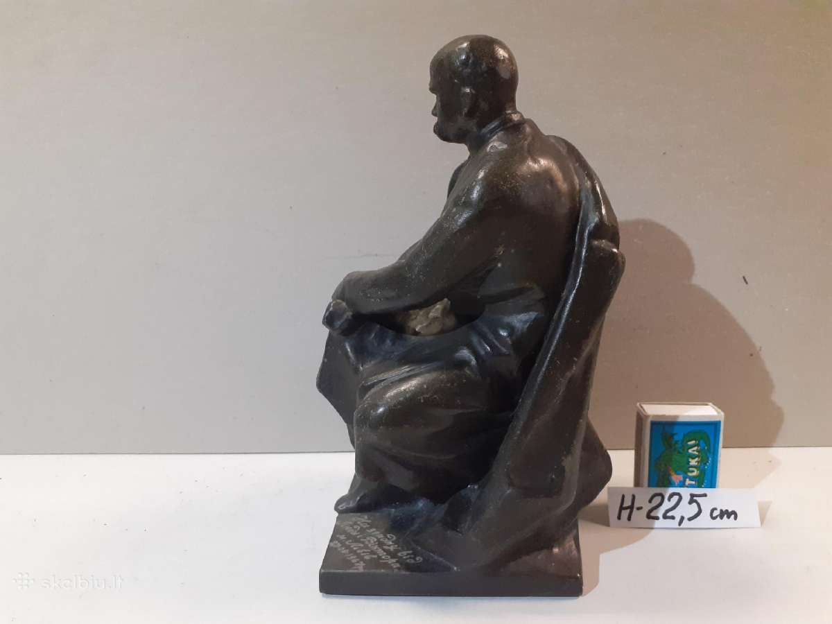 TSRS metalinė Taraso Ševčenkos statulėlė 1963m. - nuotraukos Nr. 5