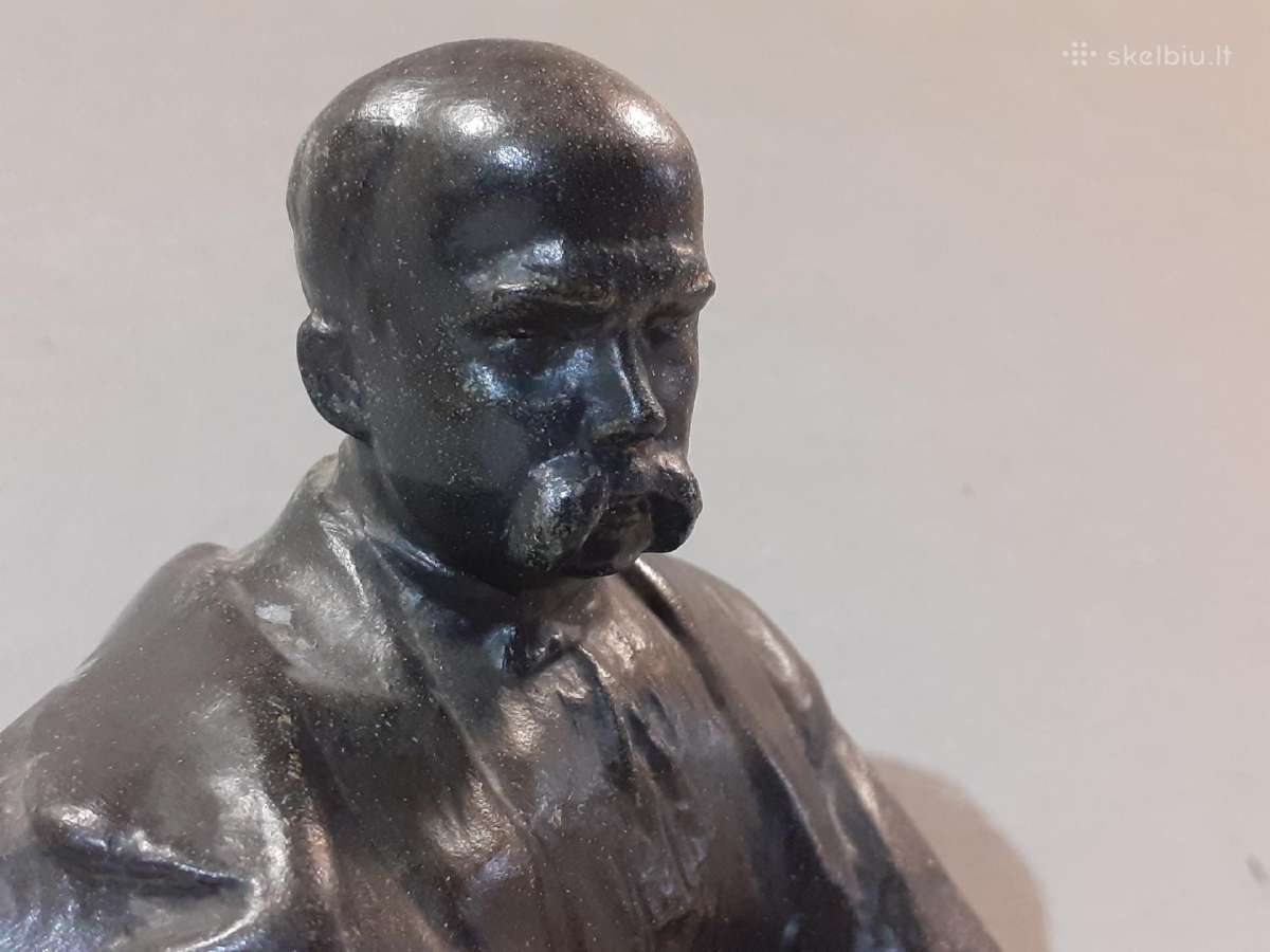 TSRS metalinė Taraso Ševčenkos statulėlė 1963m. - nuotraukos Nr. 3