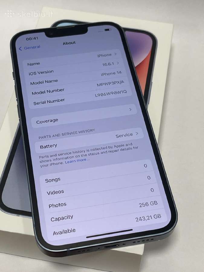Apple iPhone 14 256gb Blue su įmonės garantija - nuotraukos Nr. 9