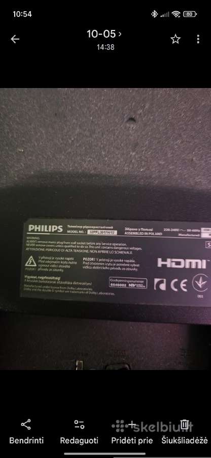 Philips televizorius - nuotraukos Nr. 3