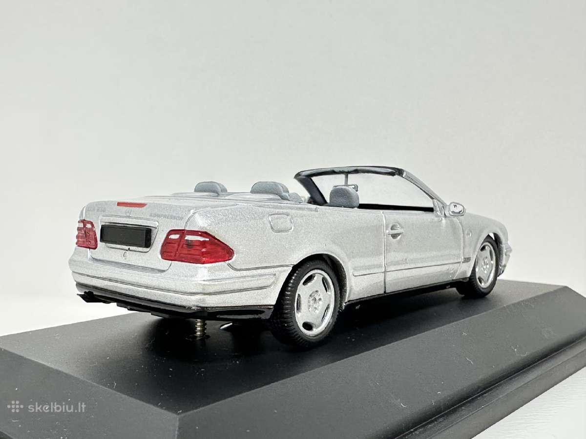 Mercedes-benz Clk Cabrio A208 1998 sidabro 1:43 - nuotraukos Nr. 3