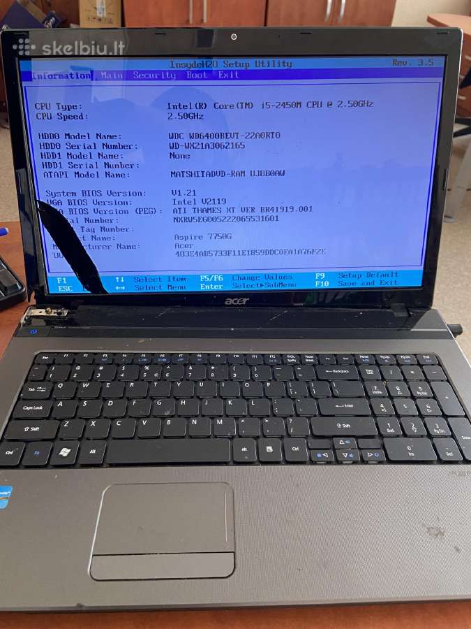 Acer Aspire 7750g, Hp 250 G7 - nuotraukos Nr. 6