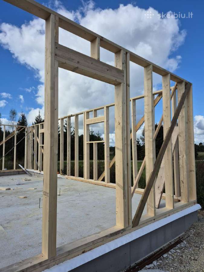Karkasiniai-skydiniai namai pirtys kiti statiniai - nuotraukos Nr. 3