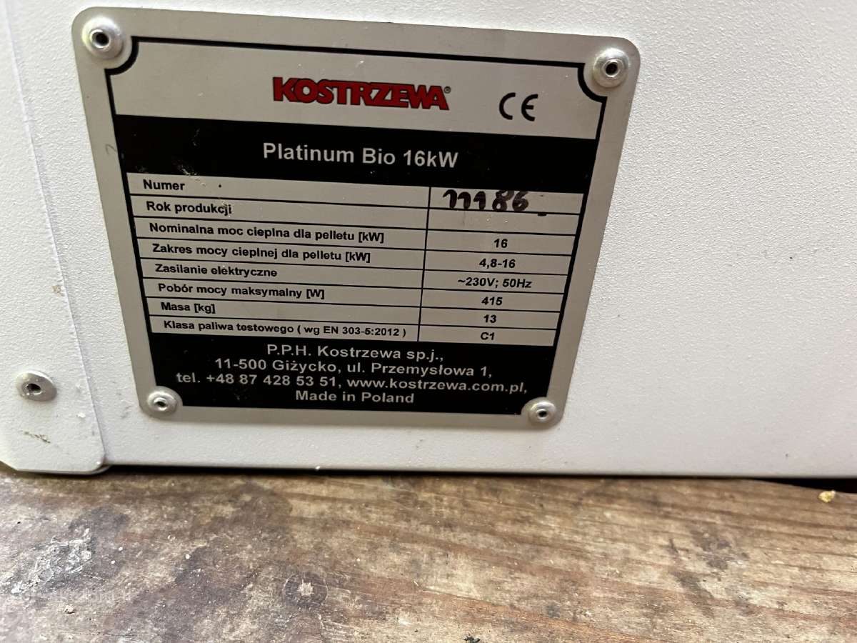 Kostrzewa granulinis 10kw katilas Naudotas - nuotraukos Nr. 8