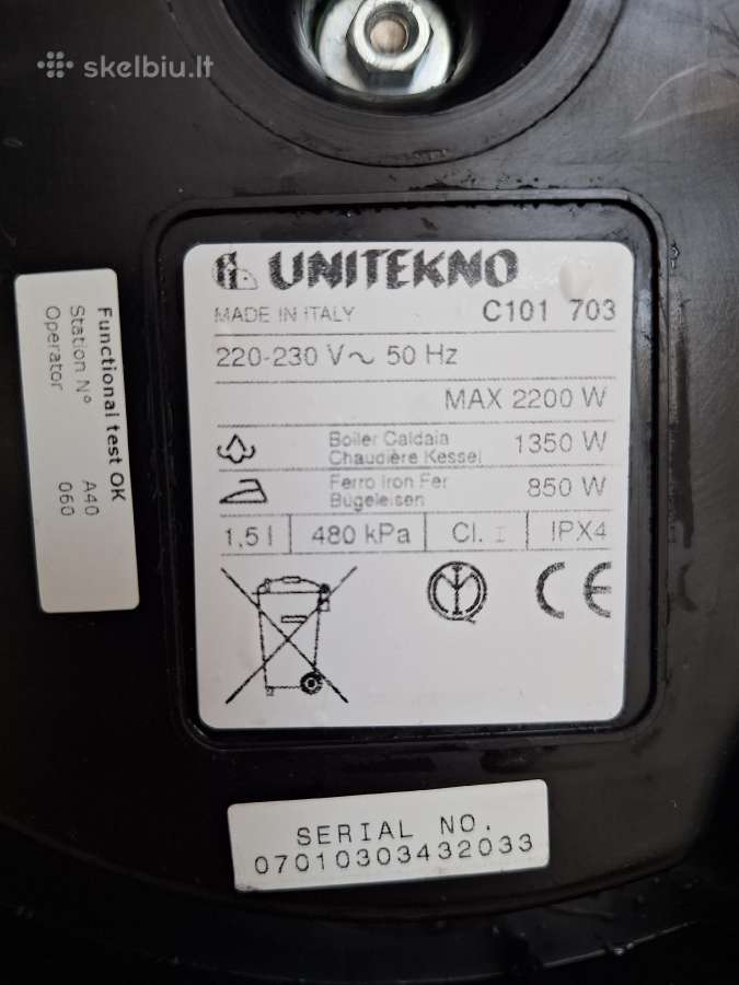 Unitekno 703 valymo garais prietaisas - nuotraukos Nr. 8