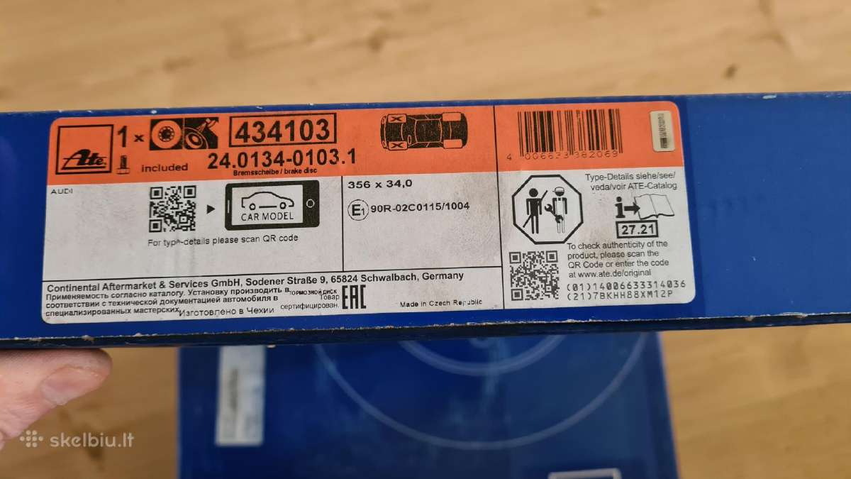 Ate priekiniai stabdžių diskai(356 mm)ir kaladėlės - nuotraukos Nr. 3
