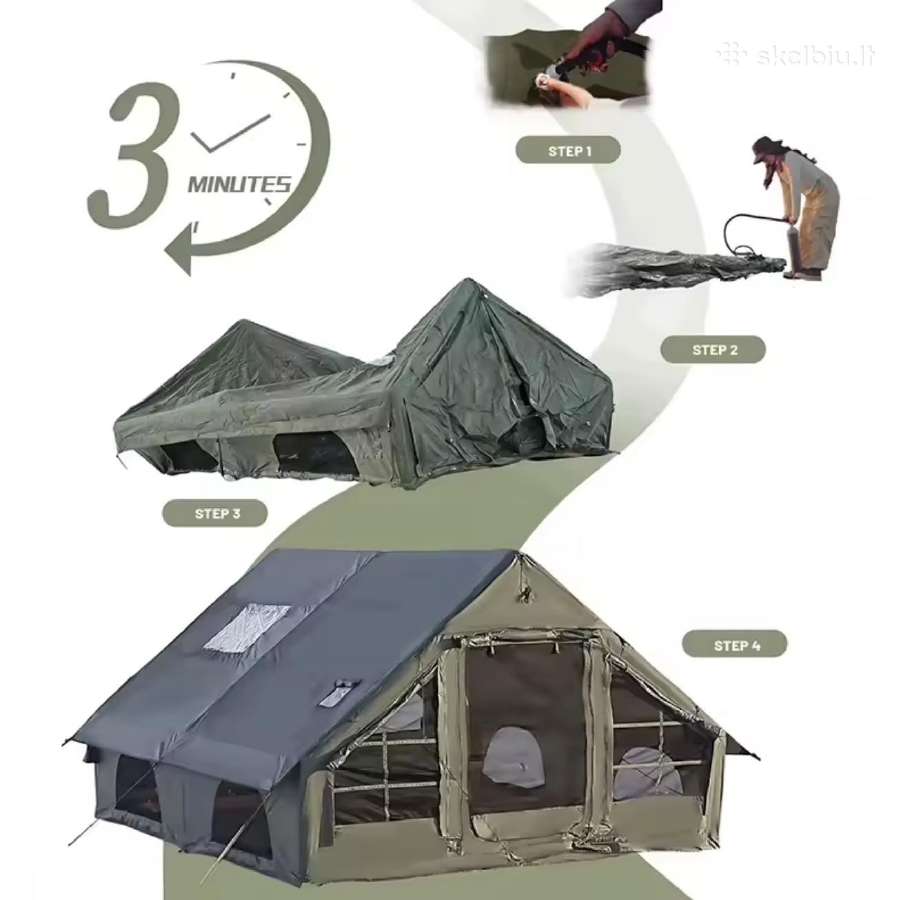 Pripučiama palapinė Ascentum – 12 m² - nuotraukos Nr. 6