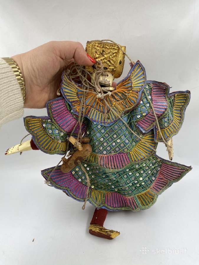 Vintažinė lėlė marionetė kolekcijai - nuotraukos Nr. 2