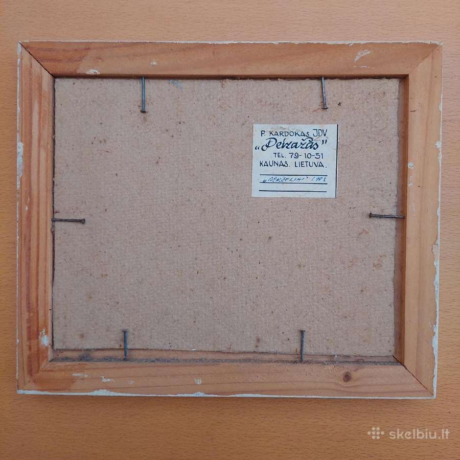 P.kardokas Berželiai 1993 aliejus-kartonas16/20cm - nuotraukos Nr. 2