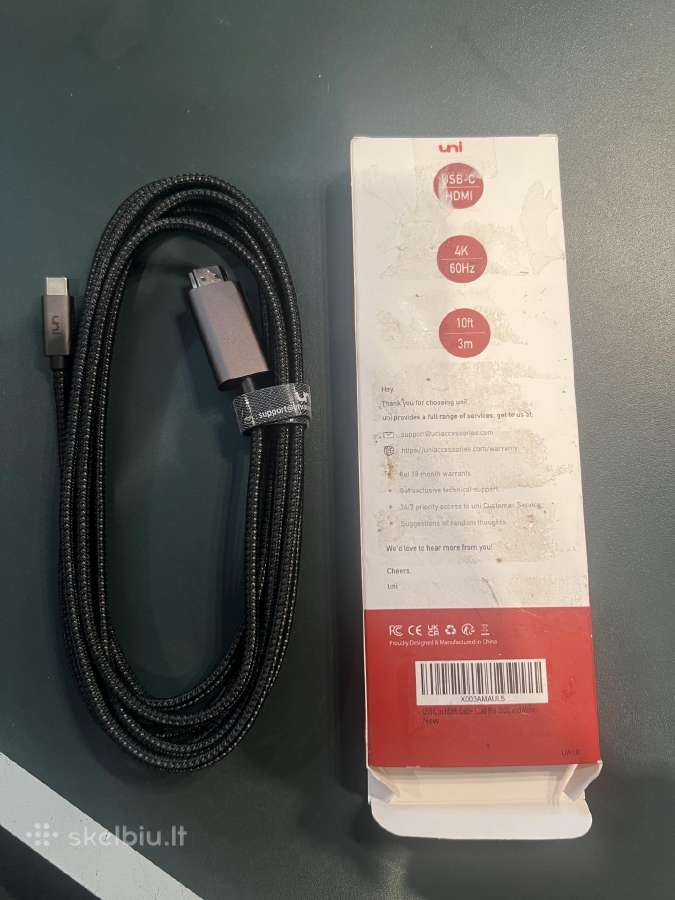 Uni Usb-c į Hdmi laidas 3m– 4k 60hz - nuotraukos Nr. 2