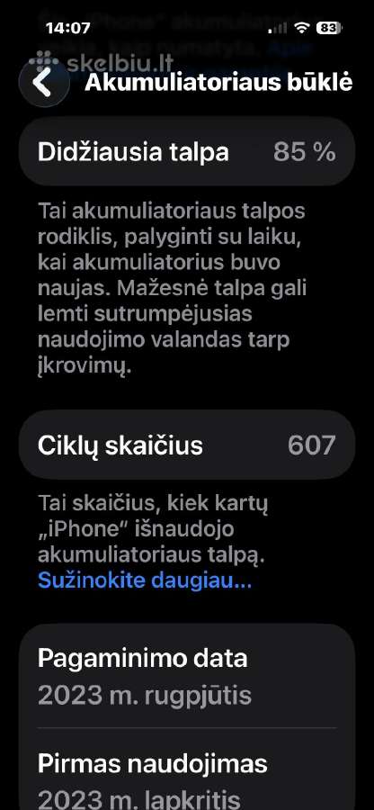 iPhone 15 pro iš Anglijos neardytas 128 GB - nuotraukos Nr. 18