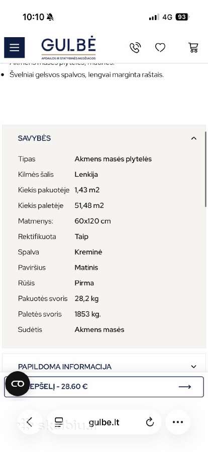 Parduodamas plytelių likutis - nuotraukos Nr. 3