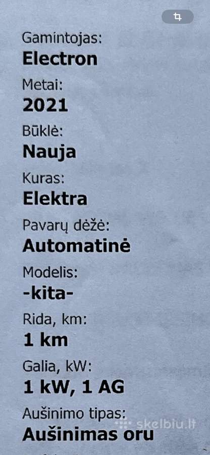Dvivietis elektrinis triratis - nuotraukos Nr. 8