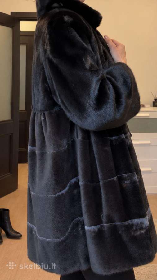 Audinės kailiniai su kirptos audinės deriniu - nuotraukos Nr. 4