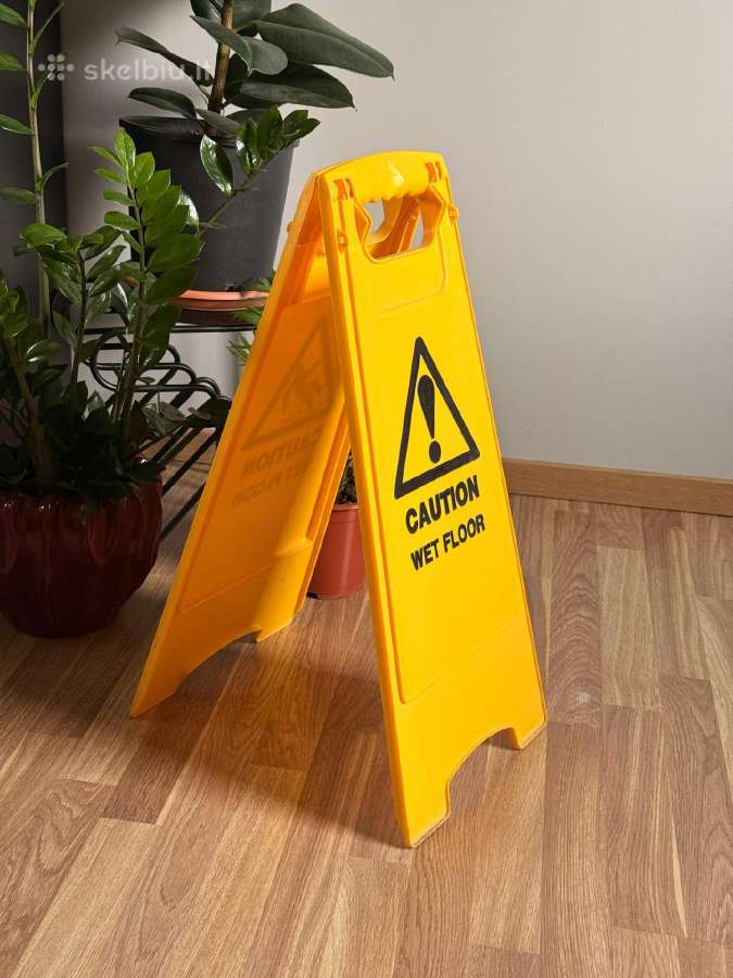 Įspėjamasis ženklas Slidžios grindys Caution - nuotraukos Nr. 2