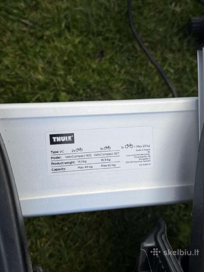 Thule Velocompact 2 dviraciu laikiklis - nuotraukos Nr. 3
