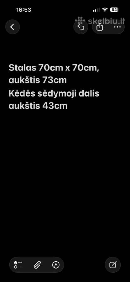 Stalas su 2 kėdėmis - nuotraukos Nr. 7