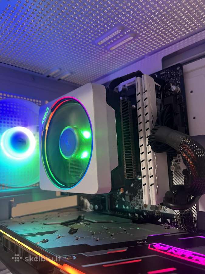 Baltas Žaidimų bei darbo pc rx5700xt r5 16ram - nuotraukos Nr. 7