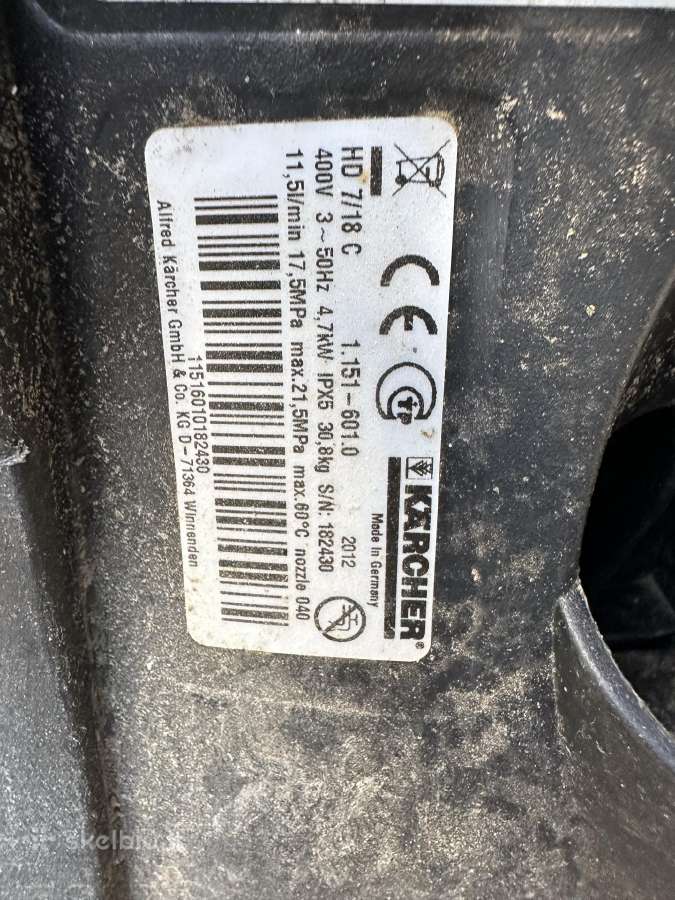 Karcher HD 7/18 C profesionali aukšto slėgio plovy - nuotraukos Nr. 5