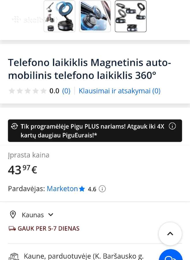 Magnetinis telefono laikiklis - nuotraukos Nr. 7