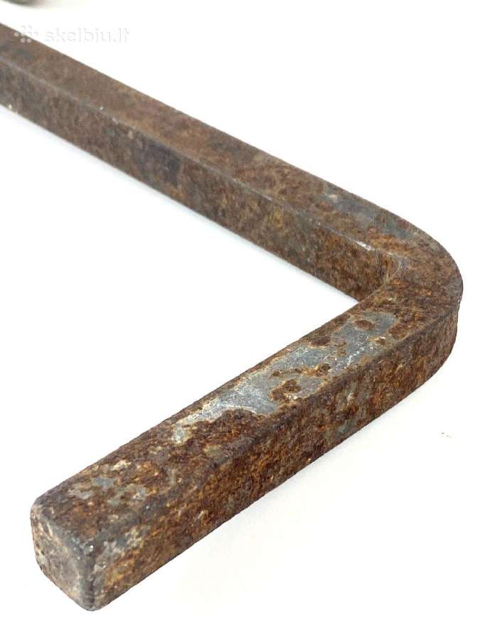Žalvariniai židinio malkų laikikliai 2 vnt. komple - nuotraukos Nr. 7