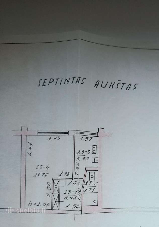 1 kambario būtas Šilutės pl 12 - nuotraukos Nr. 13