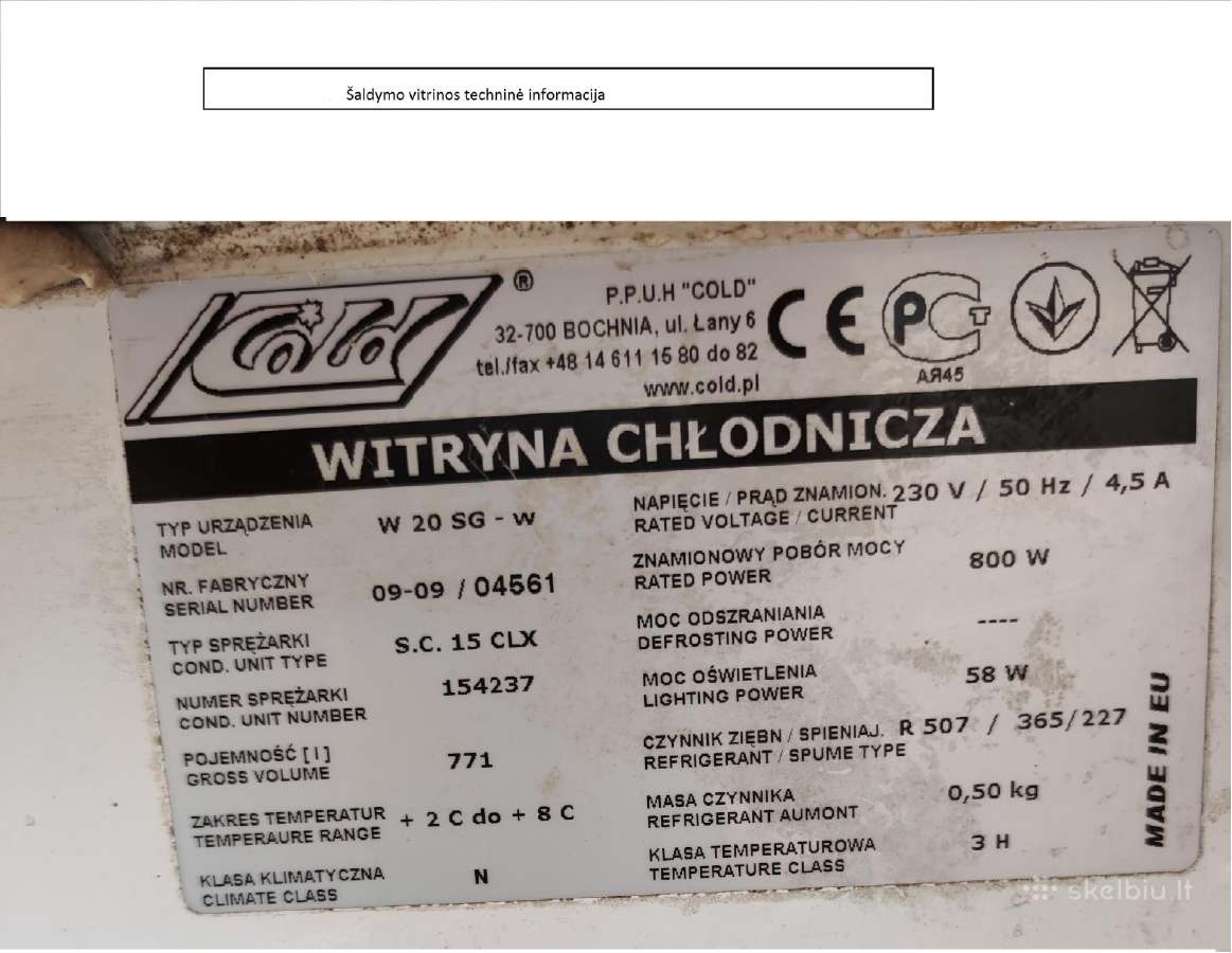 Profesionali šaldymo vitrina - šaldytuvas - nuotraukos Nr. 2