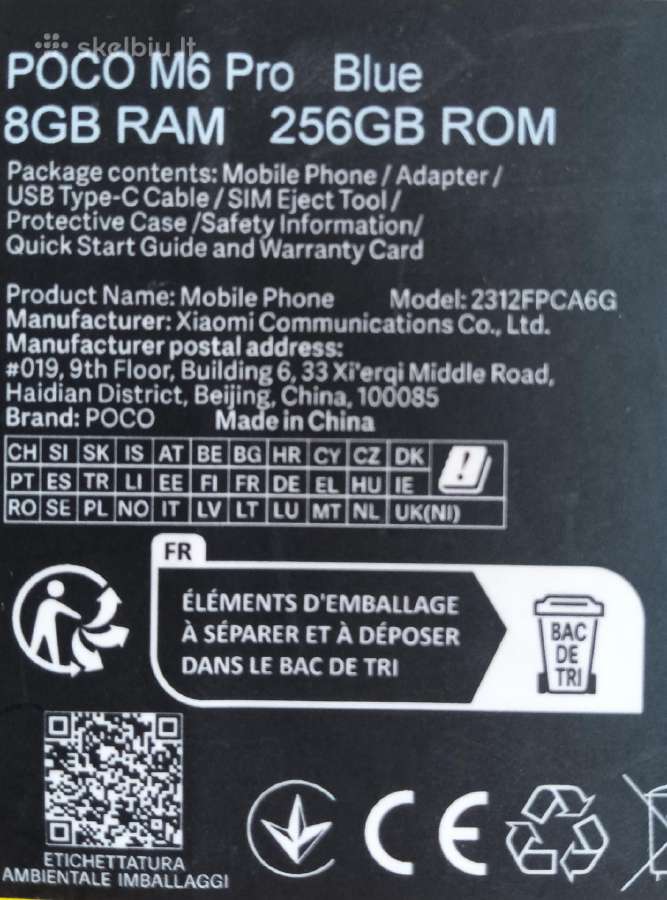 Poco M6 pro 8gb RAM 256gb - nuotraukos Nr. 3