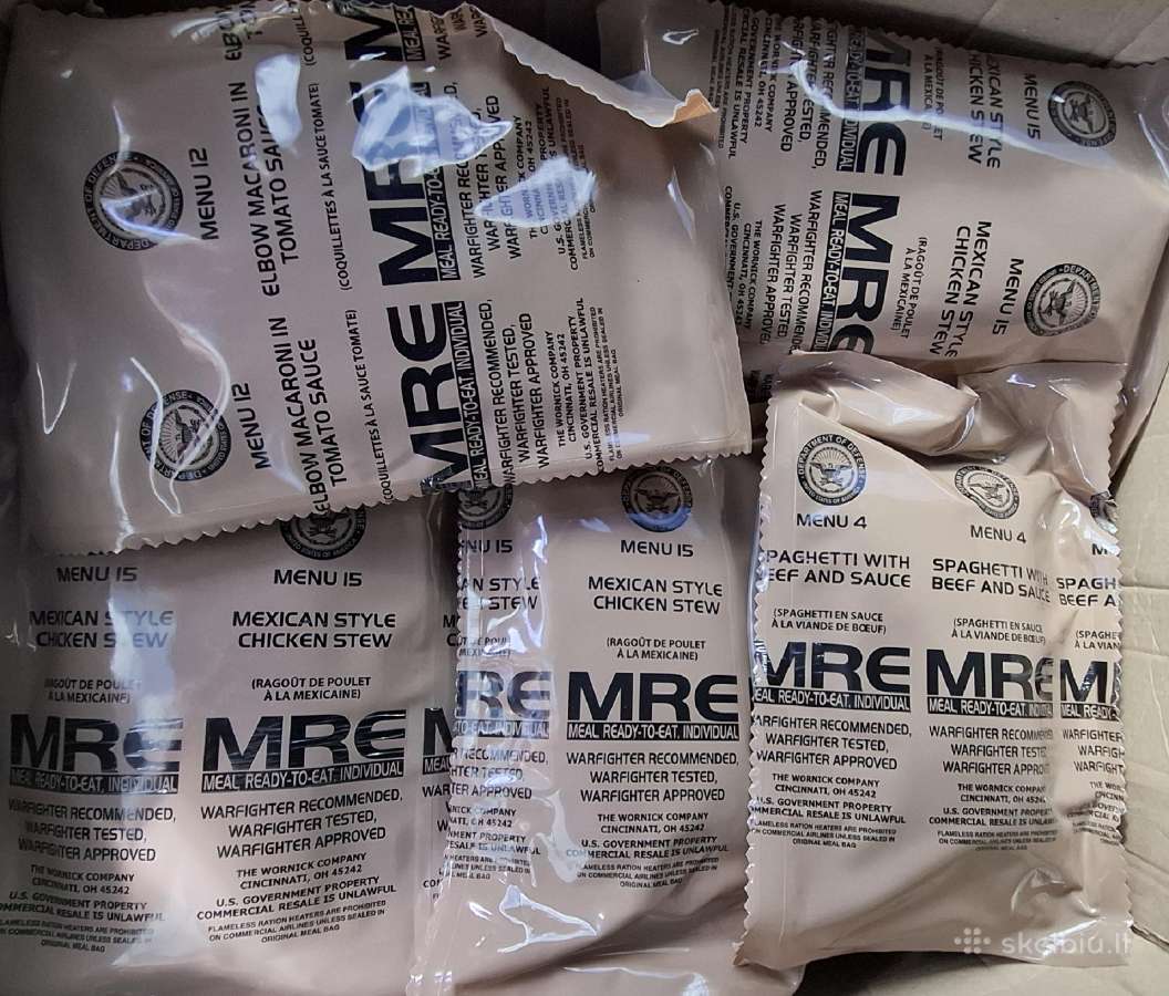 JAV kariuomenės 24h. sauso maisto davinys Mre - nuotraukos Nr. 3