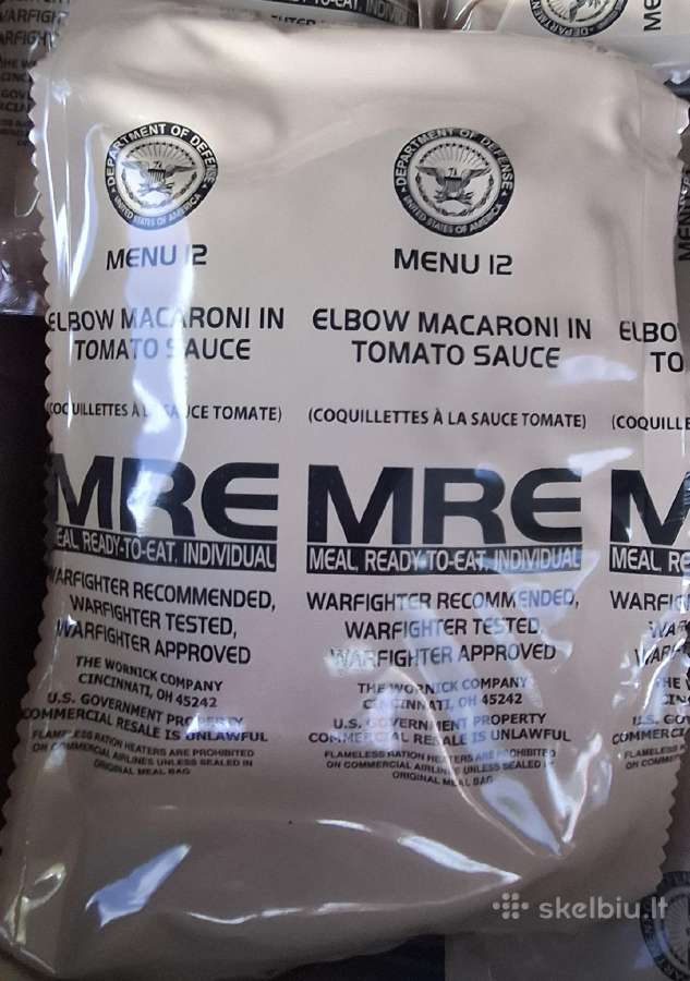 JAV kariuomenės 24h. sauso maisto davinys Mre - nuotraukos Nr. 4