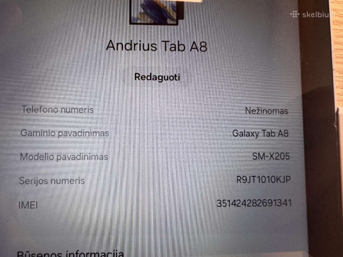 Samsung Galaxy Tab A8 / 128 GB / WiFi + Lte - nuotraukos Nr. 6