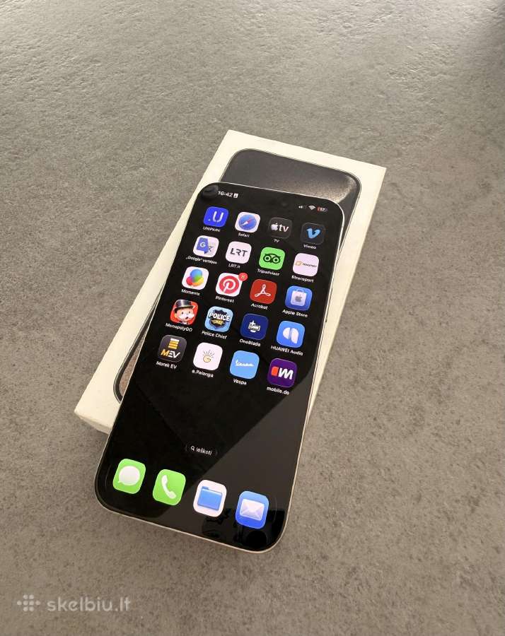 iPhone 15pro Max 256gb, Natural Titanium - nuotraukos Nr. 2
