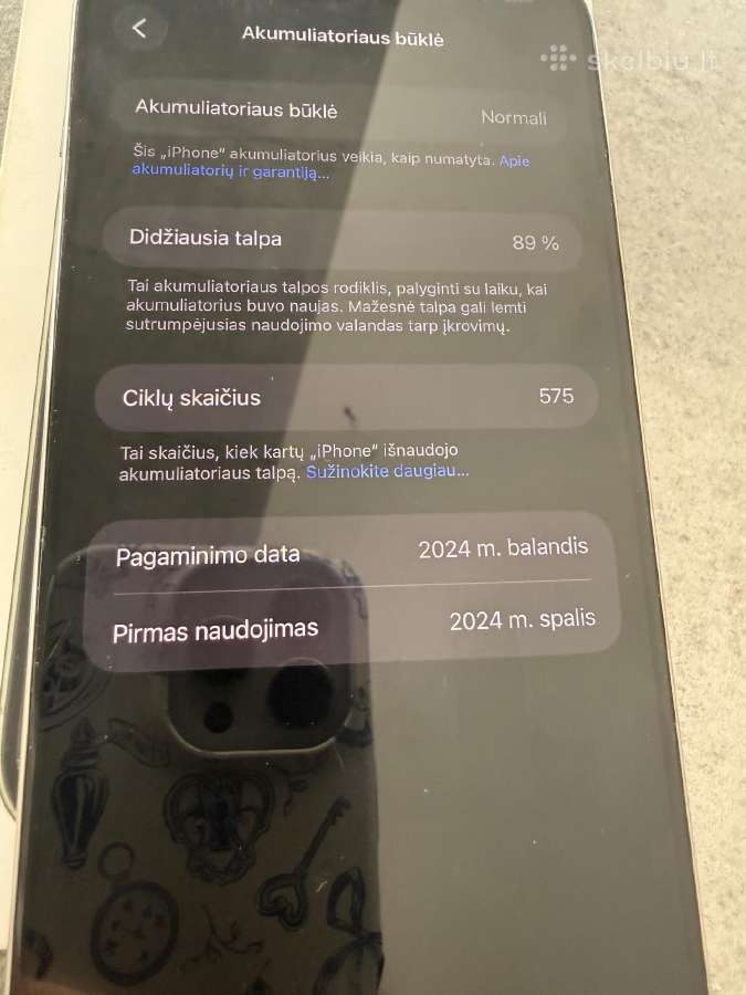 iPhone 15pro Max 256gb, Natural Titanium - nuotraukos Nr. 3