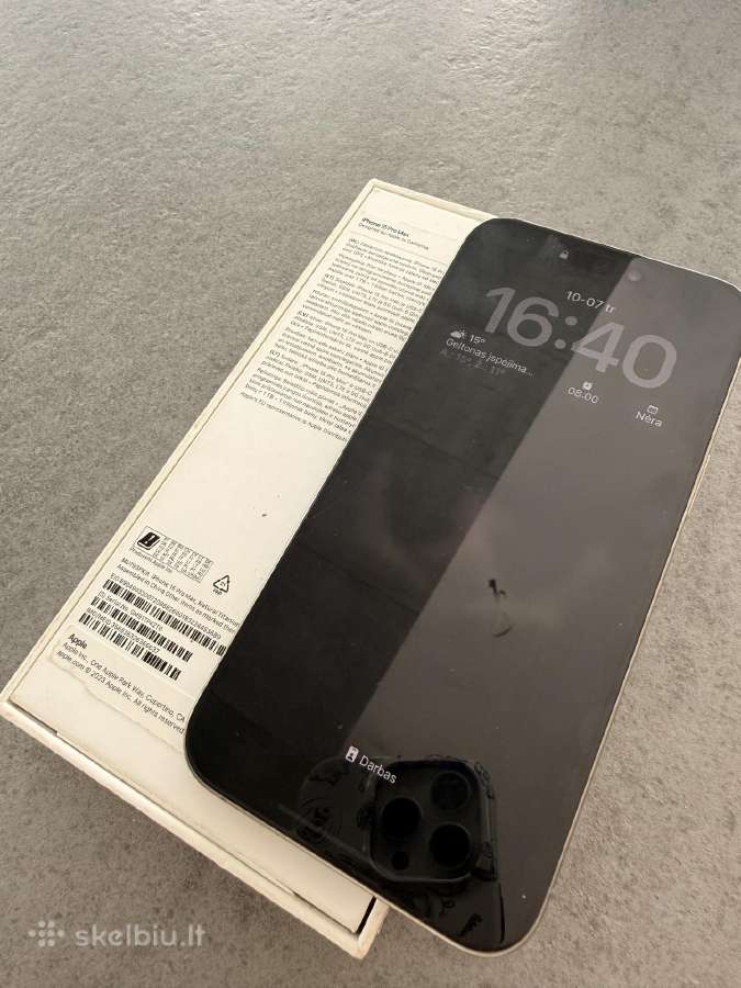 iPhone 15pro Max 256gb, Natural Titanium - nuotraukos Nr. 4