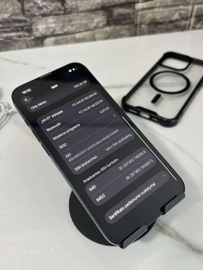 iPhone 13 128gb 79% Black - nuotraukos Nr. 11