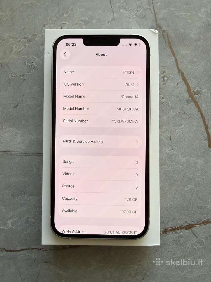 iPhone 14 128gb 100% - nuotraukos Nr. 8