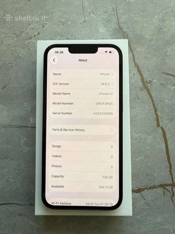 iPhone 14 128gb 100% - nuotraukos Nr. 7