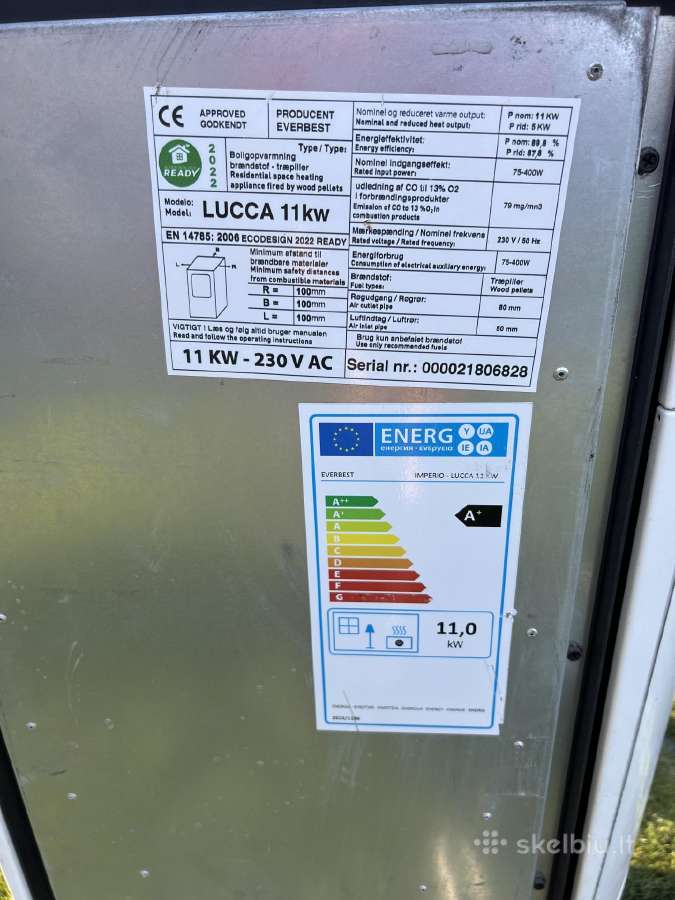 Granuline krosnele everbest lucca 11kw - nuotraukos Nr. 6