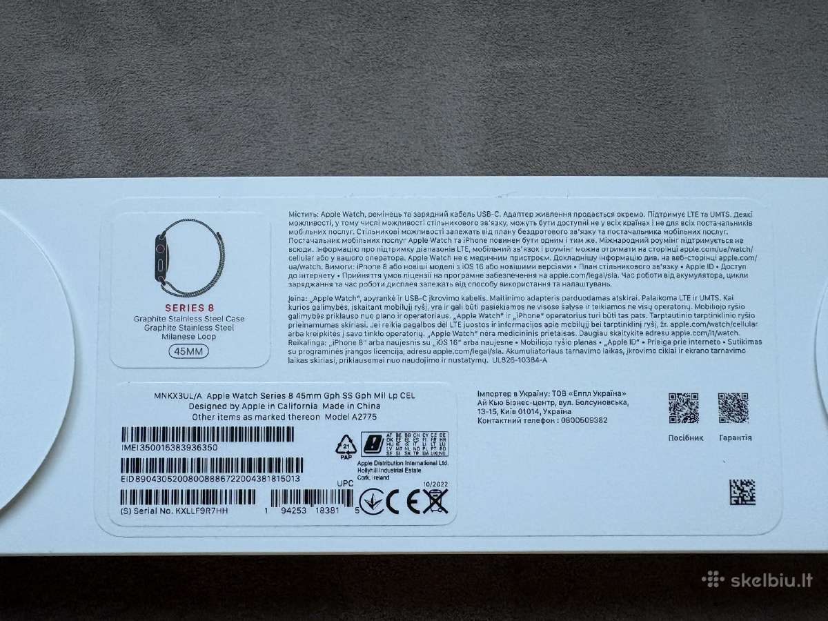 Apple Watch series 8 stainless steel 45 mm - nuotraukos Nr. 9