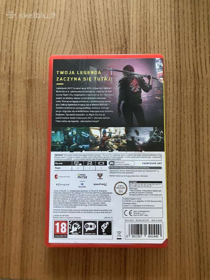 Cyberpunk 2077 Ultimate Edition nintendo switch 2 - nuotraukos Nr. 2