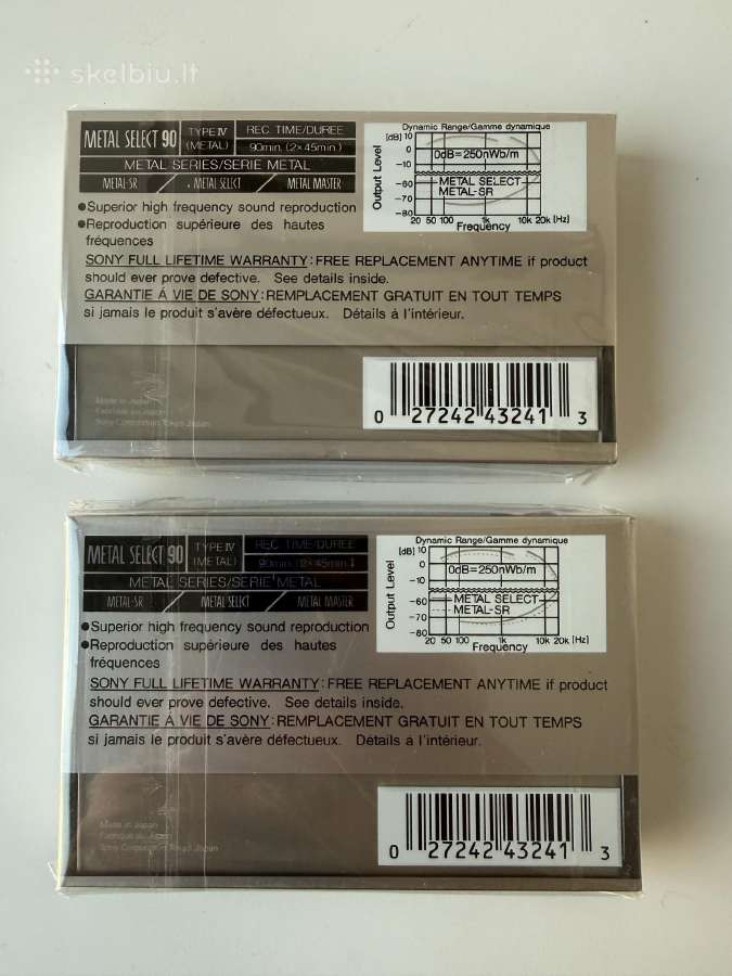 Sony Metalo tipo kolekcinės audiokasetės - nuotraukos Nr. 2