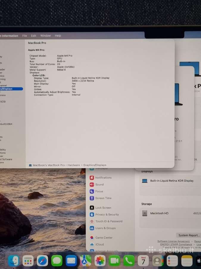 MacBook Pro 16 M4 / 48gb / 512gb - nuotraukos Nr. 9