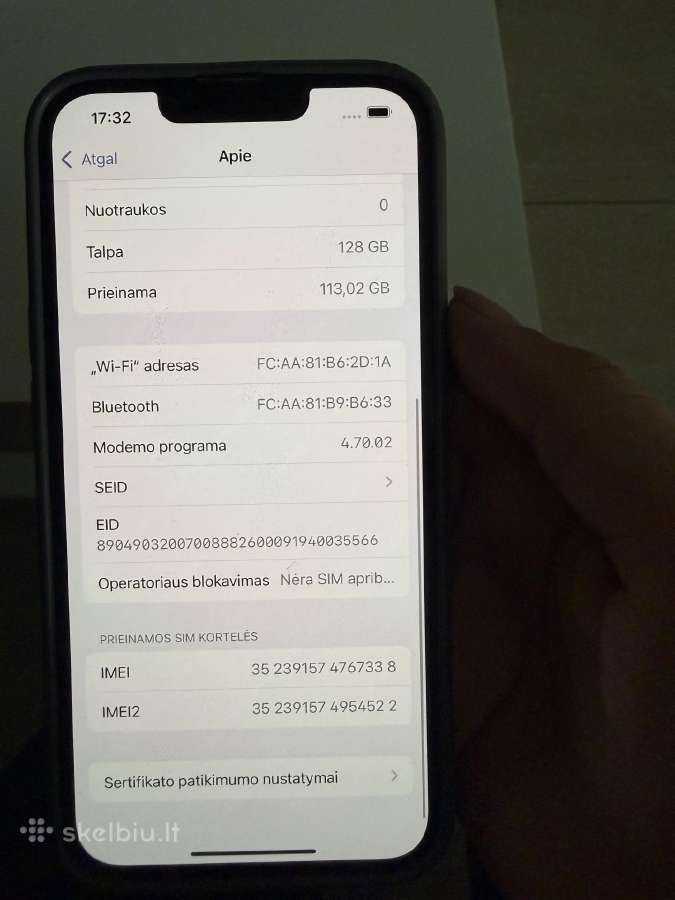 Apple iPhone 13 128gb Tvarkingas - nuotraukos Nr. 10