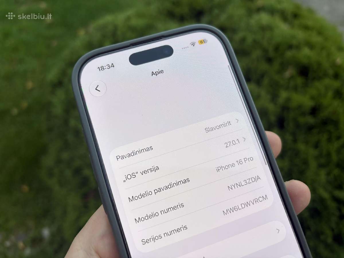 iPhone 16 Pro 256 GB – Naujas ( Natural Titanium ) - nuotraukos Nr. 4