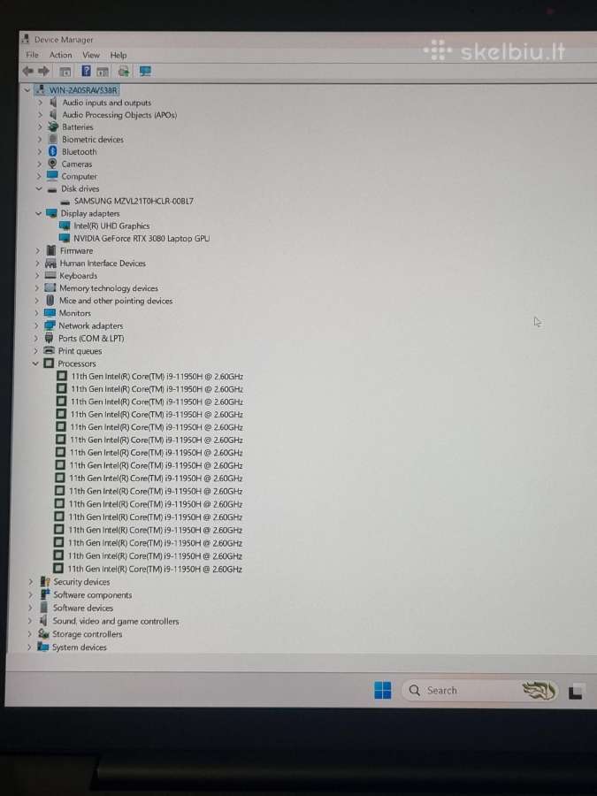 Lenovo Thinkpad X1 Extreme Gen 4 – i9 / Rtx 3080 - nuotraukos Nr. 8