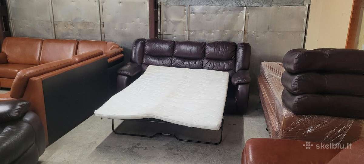 Odiniai Baldai Sofa lova ir 2 Reglaineris Foteliai - nuotraukos Nr. 5