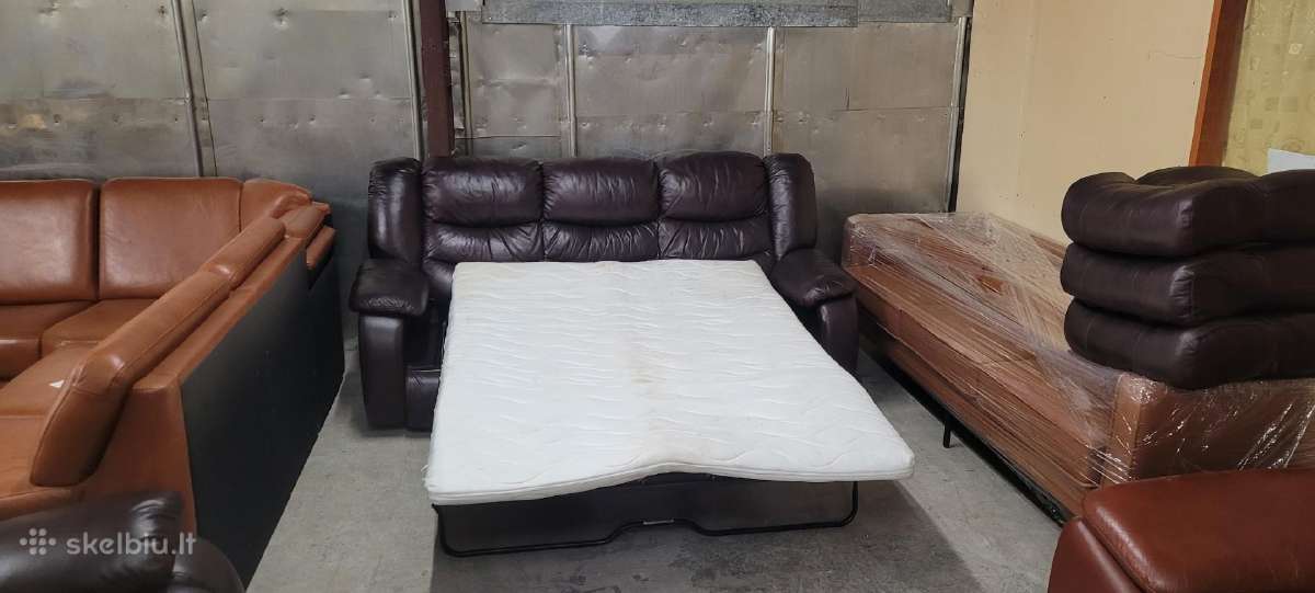 Odiniai Baldai Sofa lova ir 2 Reglaineris Foteliai - nuotraukos Nr. 6