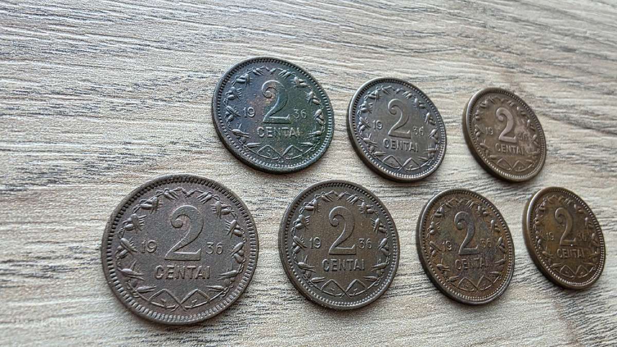 1936 metų 2 smetoniški centai - nuotraukos Nr. 2