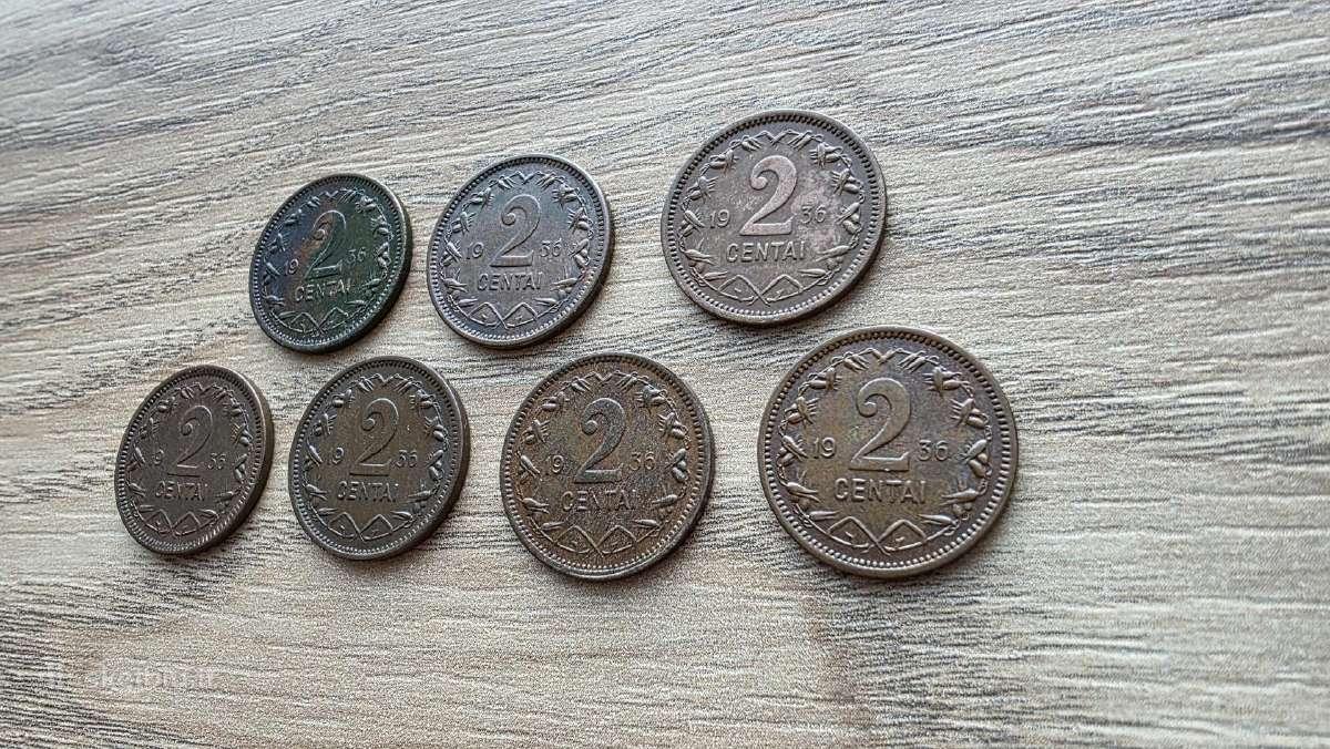 1936 metų 2 smetoniški centai - nuotraukos Nr. 3